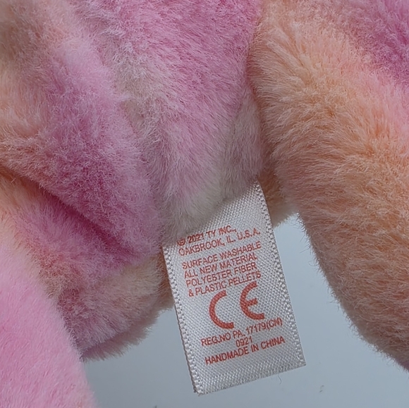Ty Beanie Baby Skylar Pink & Orange Unicorn Stuffed Plush - Picture 5 of 9